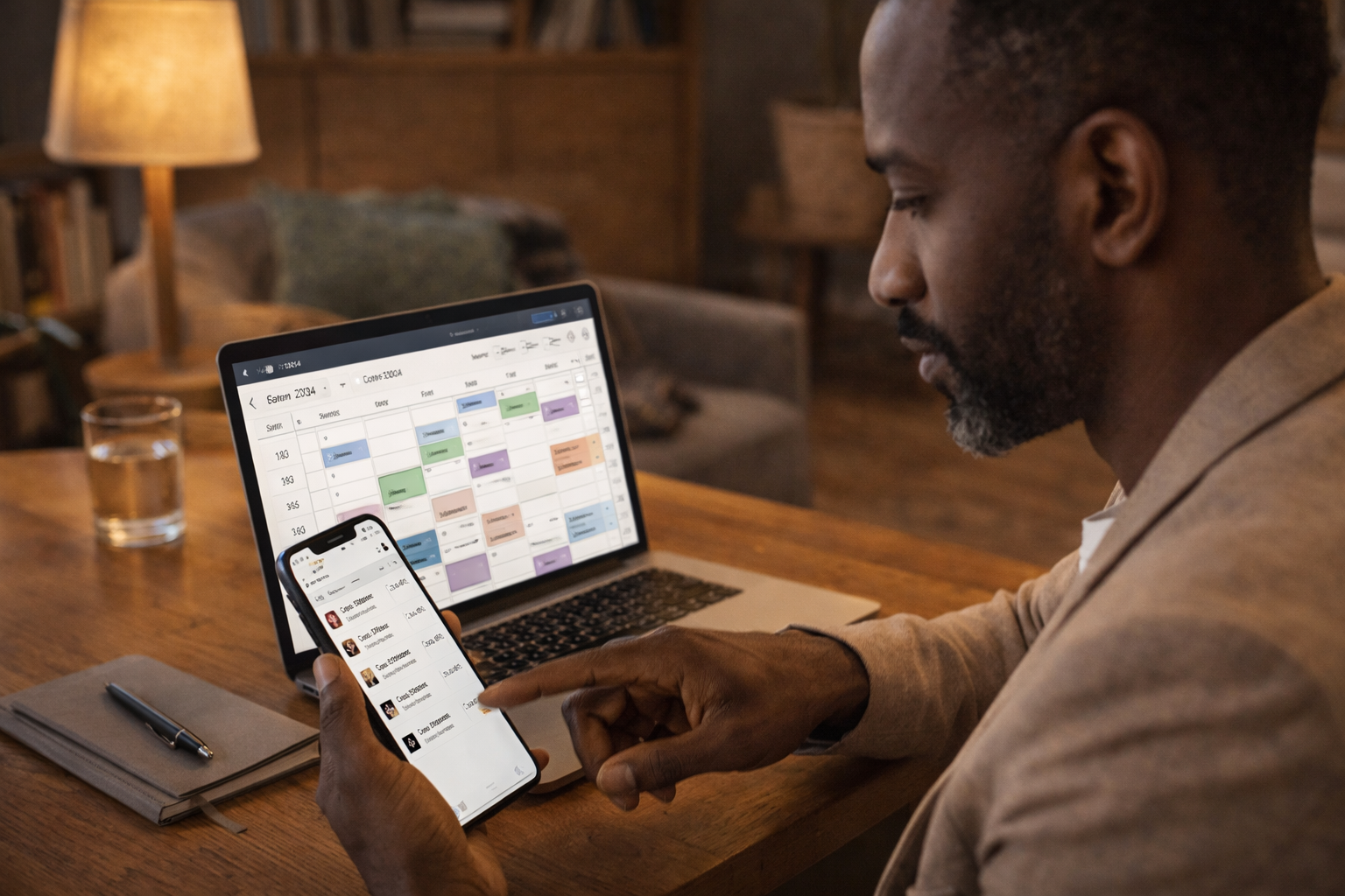 Prévia do painel da psicóloga no celular