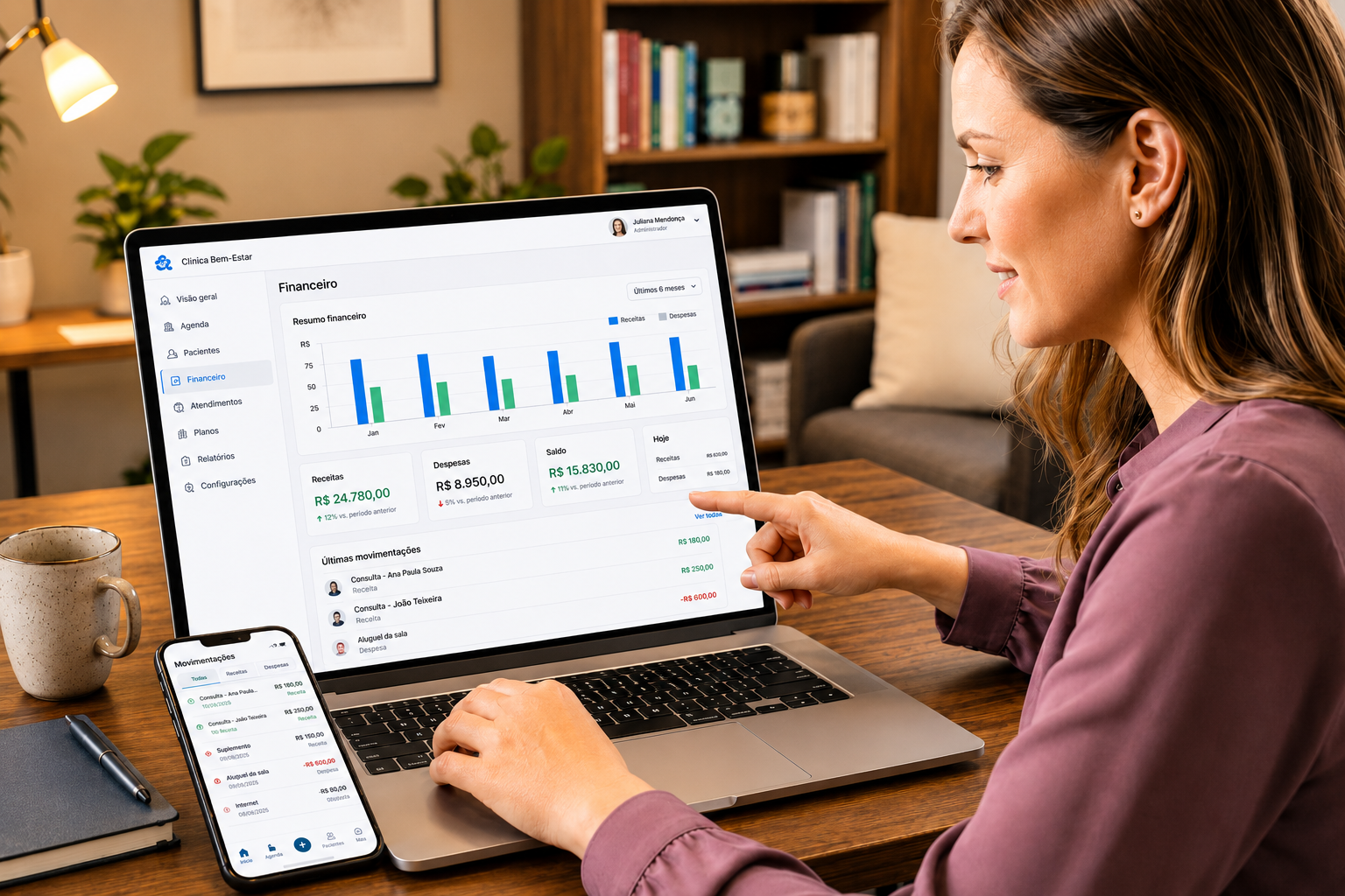 Receivables and pending items connected to care — Psiplace platform preview